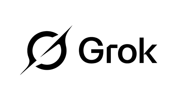 Grok logo representing trusted AI platforms used by leading AI Consultancy UK to build ethical, tailored generative AI and automation solutions.